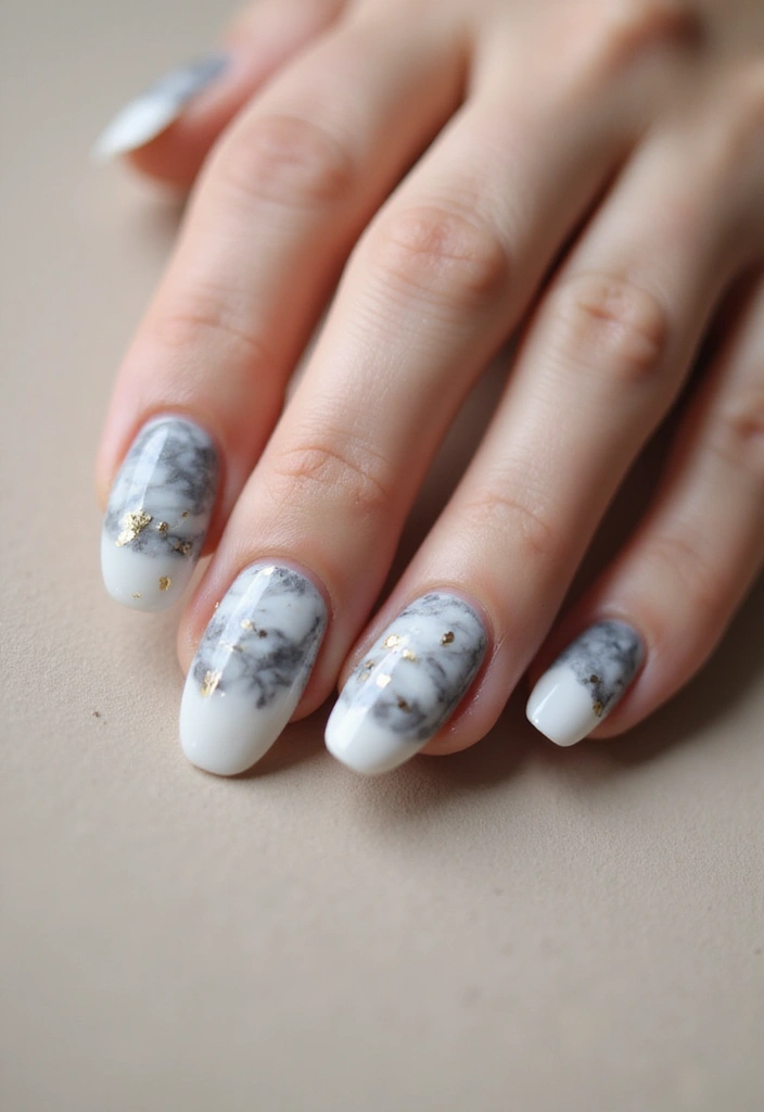 26 Ombre Nail Techniques for Stunning Results - 6. Marble Ombre