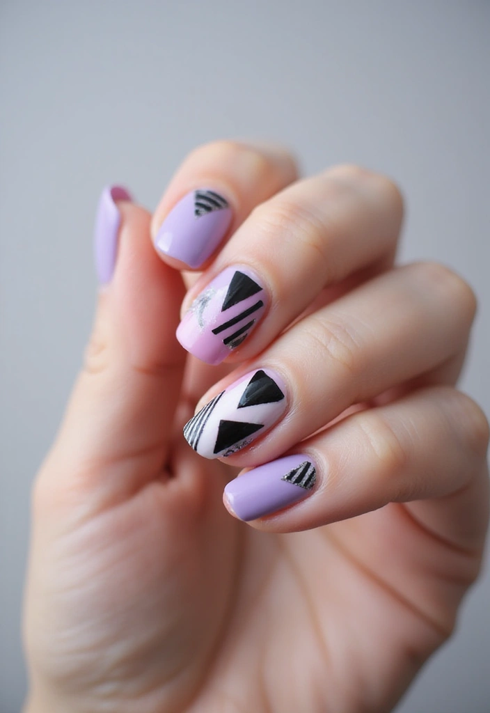 26 Ombre Nail Techniques for Stunning Results - 8. Ombre with Geometric Designs