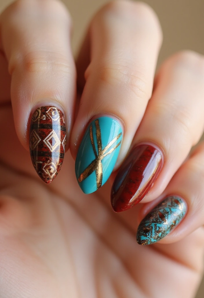 26 Top Nail Trends for Late 2025 You Can’t Miss - 13. Tribal Patterns