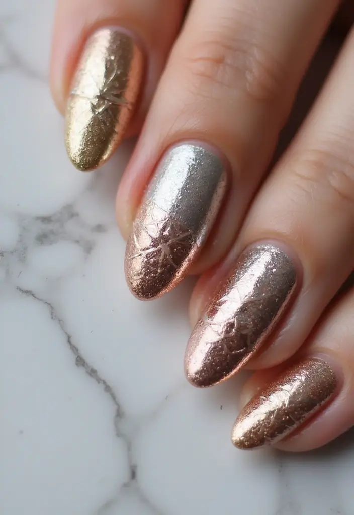 26 Top Nail Trends for Late 2025 You Can’t Miss - 2. Metallic Marvels