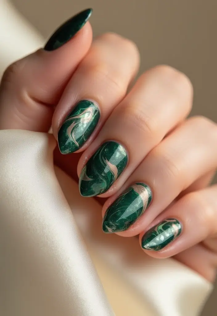 26 Top Nail Trends for Late 2025 You Can’t Miss - 20. Marbled Effect