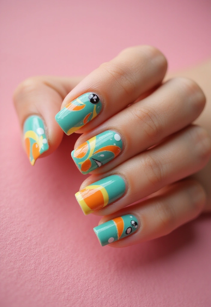 26 Top Nail Trends for Late 2025 You Can’t Miss - 23. Retro Vibes