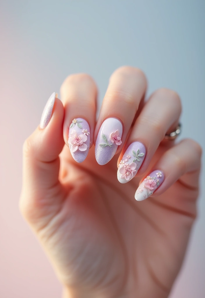 26 Top Nail Trends for Late 2025 You Can’t Miss - 25. Textured Floral