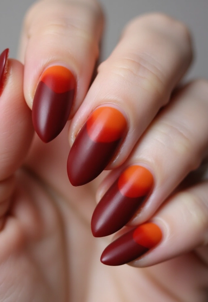 26 Warm Earth-Tone Nail Ideas for a November Reset - 1. Rustic Red and Burnt Orange