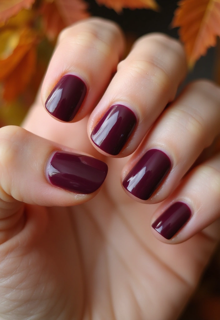 27 Berry Glazed Nail Ideas for October Nights - 1. Classic Berry Gloss