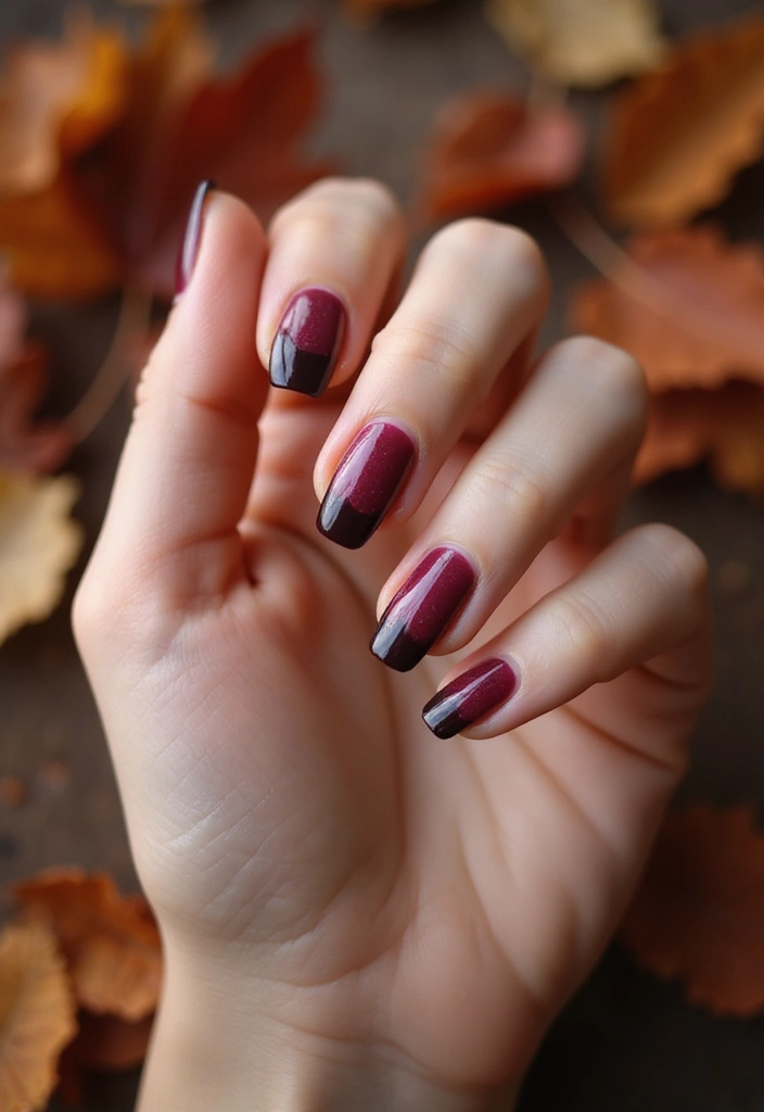 27 Berry Glazed Nail Ideas for October Nights - 9. Berry-Infused French Manicure