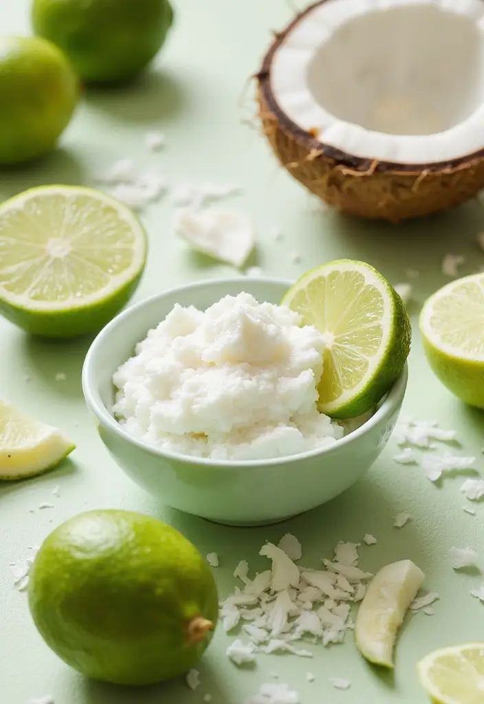 27 DIY Hand Scrubs for Softer, Smoother Skin - 10. Coconut & Lime Zesty Scrub