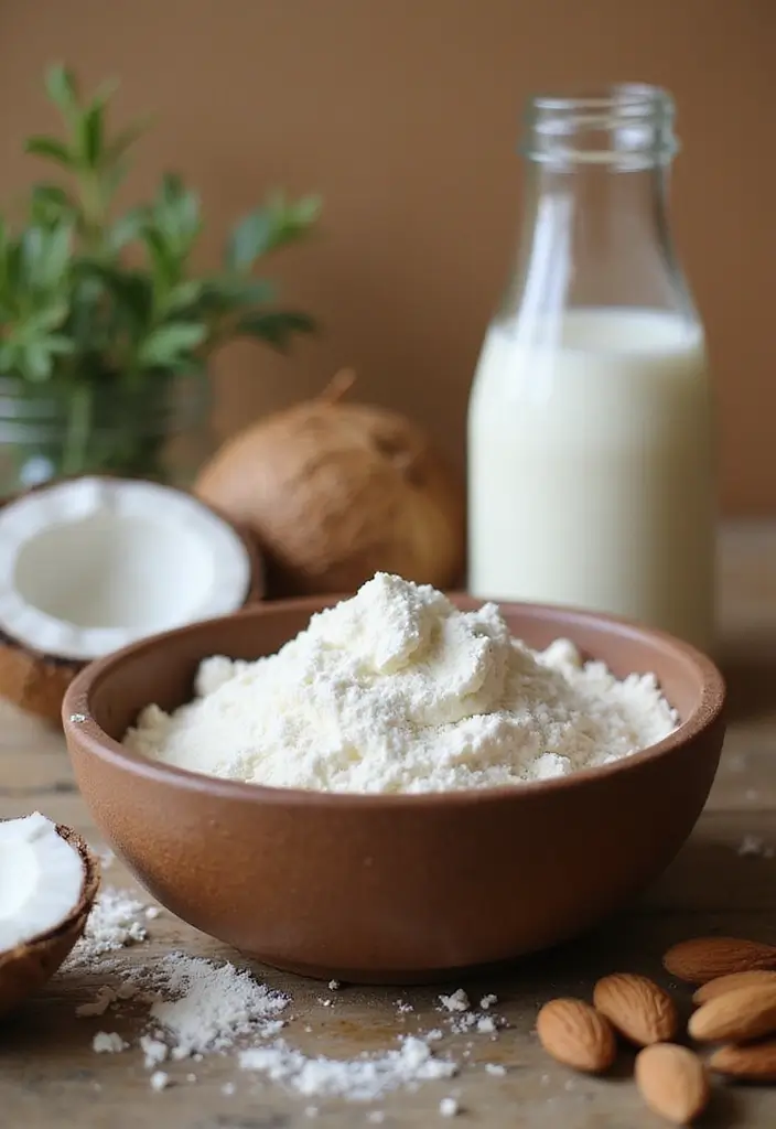 27 DIY Hand Scrubs for Softer, Smoother Skin - 18. Coconut Flour & Almond Milk Softening Scrub