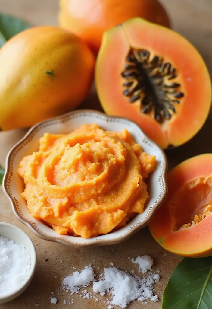 27 DIY Hand Scrubs for Softer, Smoother Skin - 19. Papaya & Honey Brightening Scrub