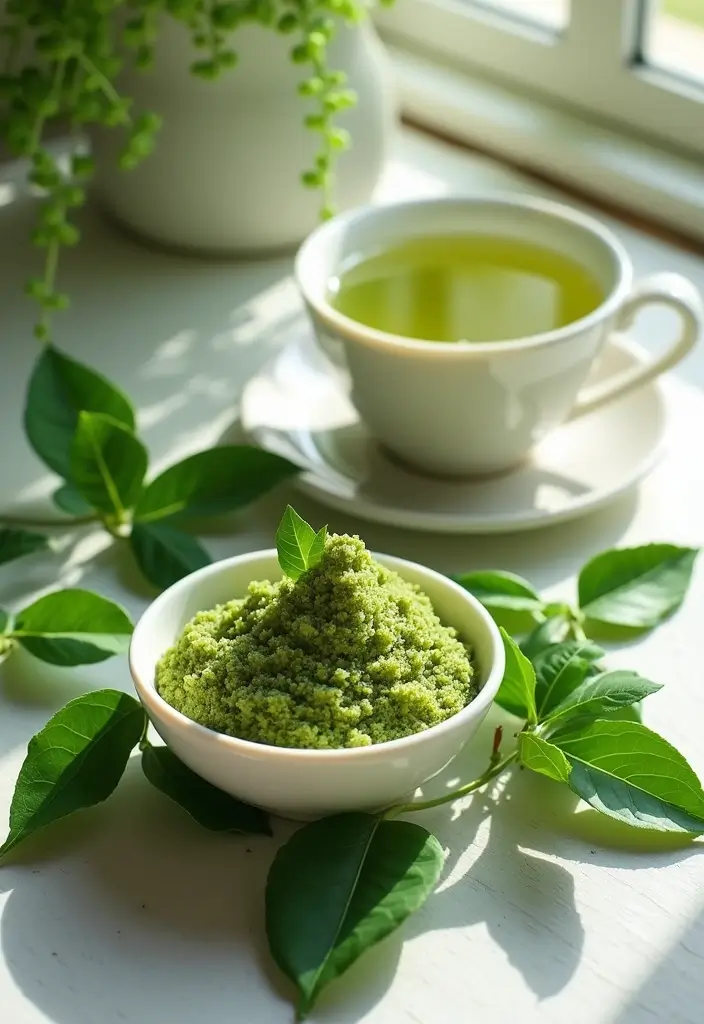 27 DIY Hand Scrubs for Softer, Smoother Skin - 9. Green Tea & Honey Revitalizing Scrub