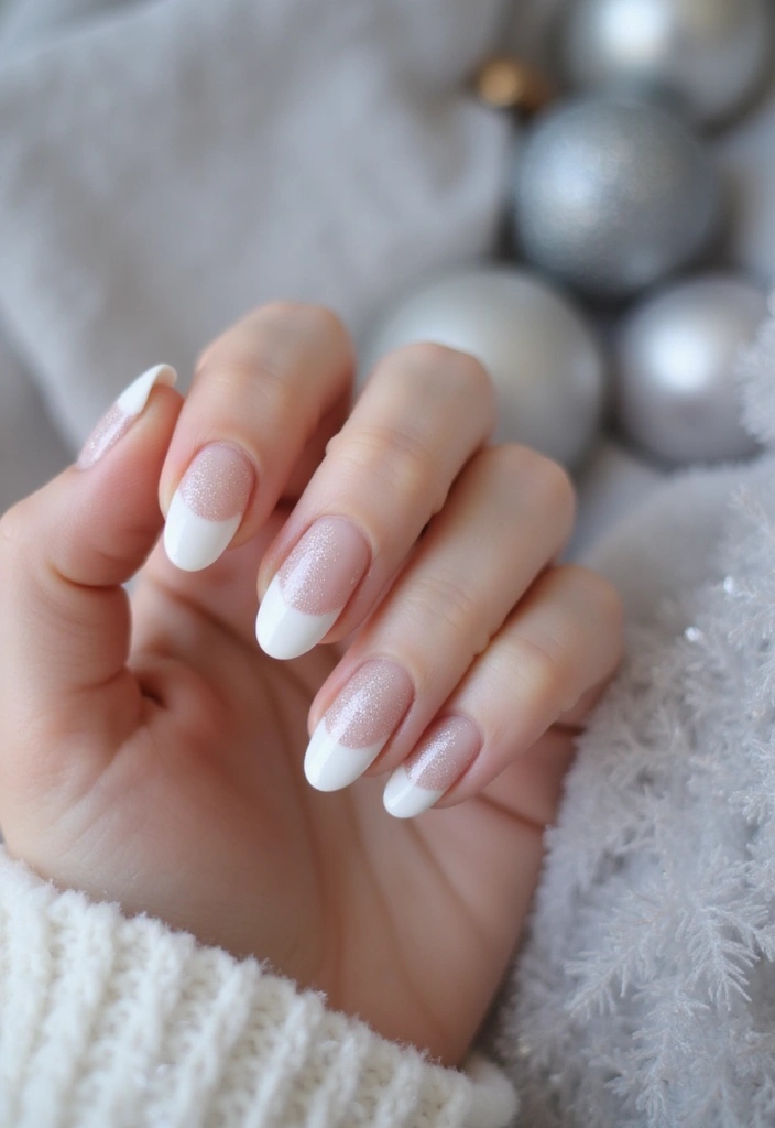 27 Frosted French Tip Nails to Try for Winter Glam - 5. Frosty Ombre Tips