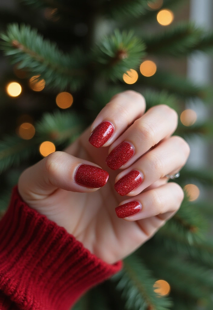 27 Frosted French Tip Nails to Try for Winter Glam - 9. Frosted Red Tips