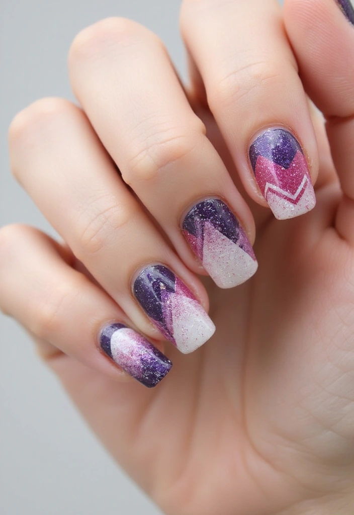 27 Magnetic Polish Tricks for Unique Nail Art - 3. Geometric Patterns