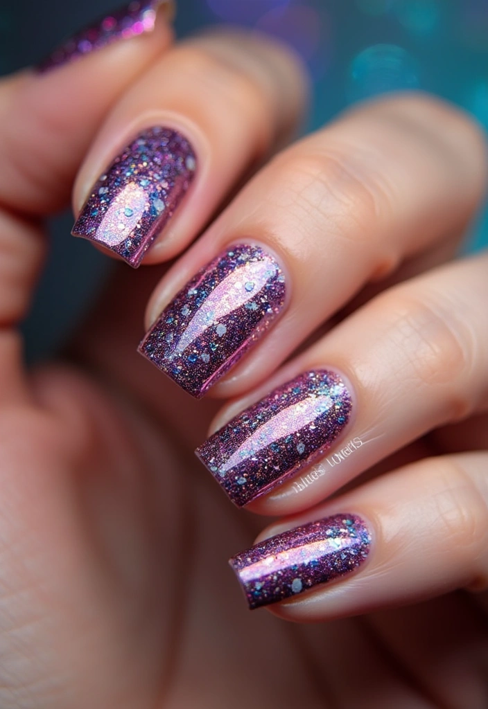 27 Magnetic Polish Tricks for Unique Nail Art - 7. Glitter Magnet