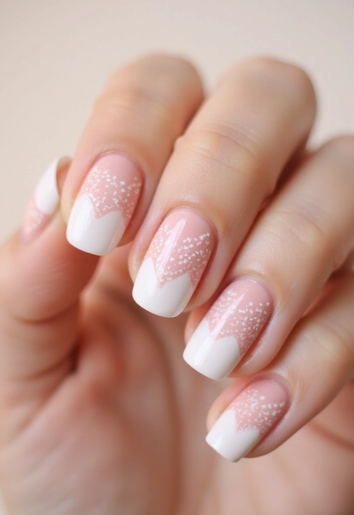 28 Chic Chevron French Tip Designs for a Modern Twist - 19. Stamping Chevron Designs