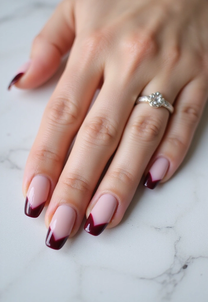 28 Chic Chevron French Tip Designs for a Modern Twist - 9. Ombre Chevron