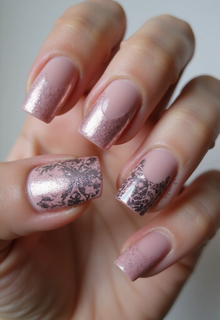 28 Easy Glazed Finish Tutorials for Shiny Nails - 6. Matte to Gloss Transition