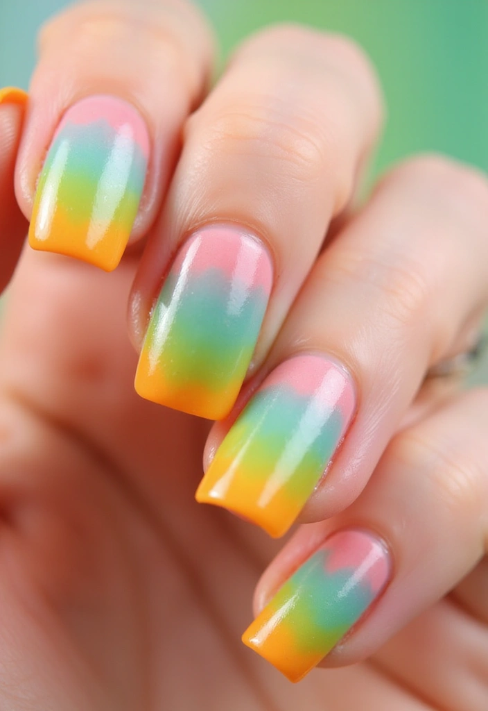 28 Gorgeous Summer Ombre Nails to Copy Now - 13. Summer Fruit Punch