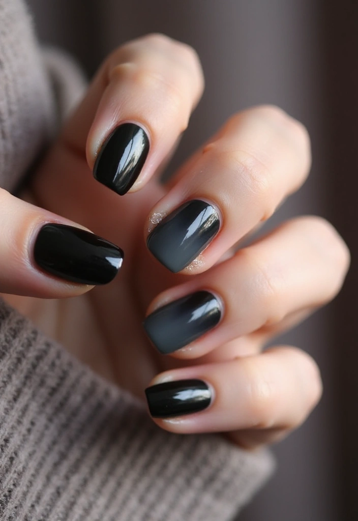 28 Gorgeous Summer Ombre Nails to Copy Now - 15. Chic Black Ombre