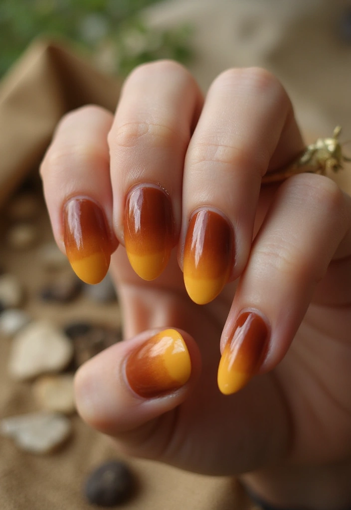 28 Gorgeous Summer Ombre Nails to Copy Now - 21. Earthy Sunset Ombre