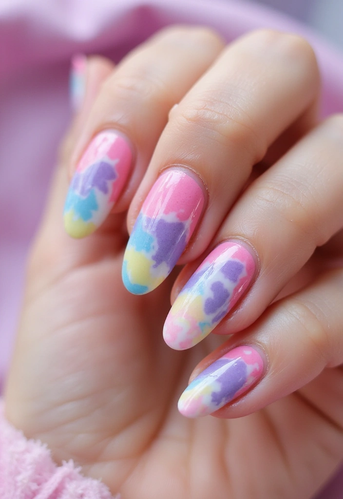 28 Gorgeous Summer Ombre Nails to Copy Now - 8. Tie-Dye Love