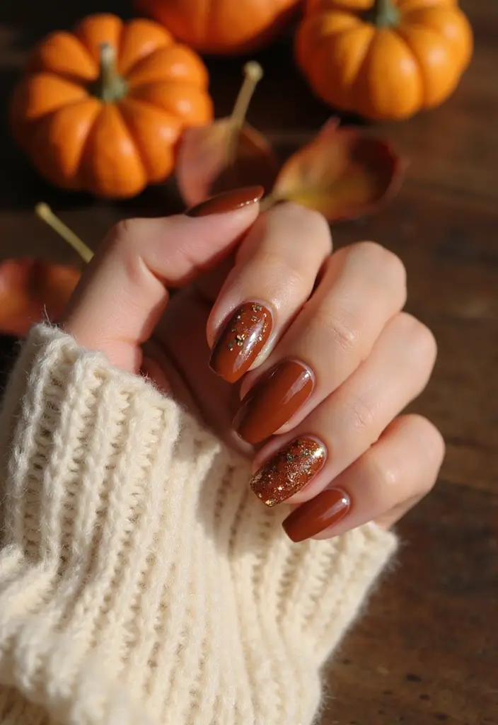 28 How to Style Bold Nail Colors for Fall 2025 - 10. Warm Cinnamon Brown