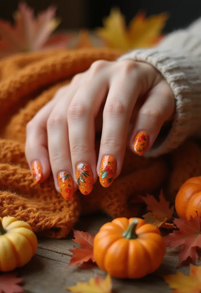 28 How to Style Bold Nail Colors for Fall 2025 - 11. Rustic Orange Glow