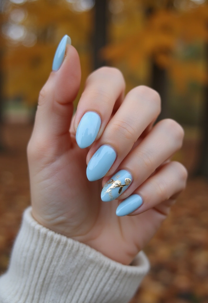 28 How to Style Bold Nail Colors for Fall 2025 - 19. Gentle Baby Blue