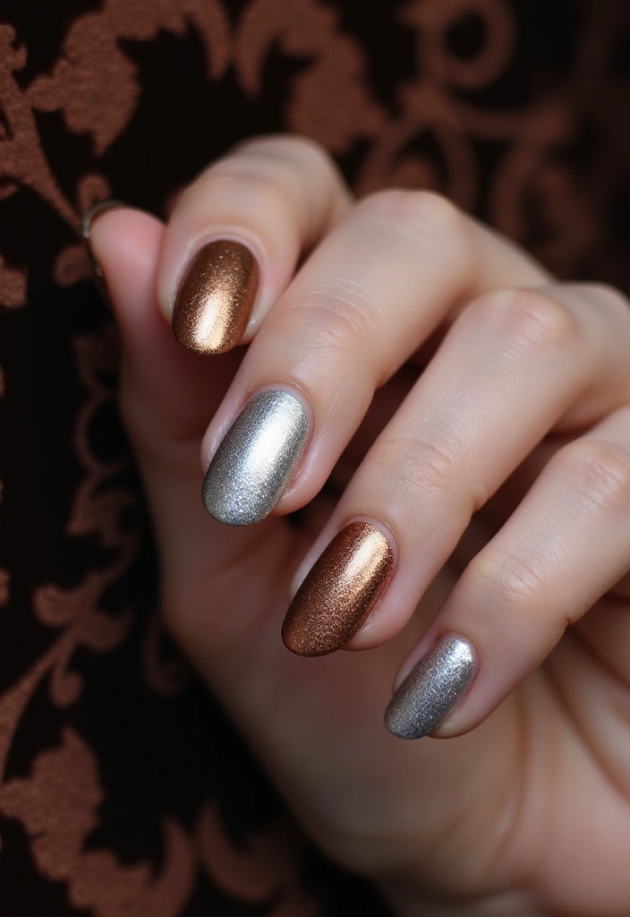 28 Matte Finish Nails for a Sleek Look - 16. Metallic Matte