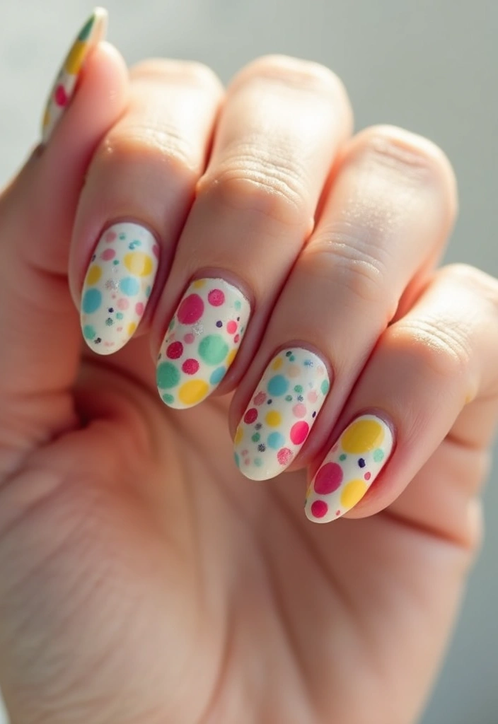 28 Matte Finish Nails for a Sleek Look - 25. Dotted Designs