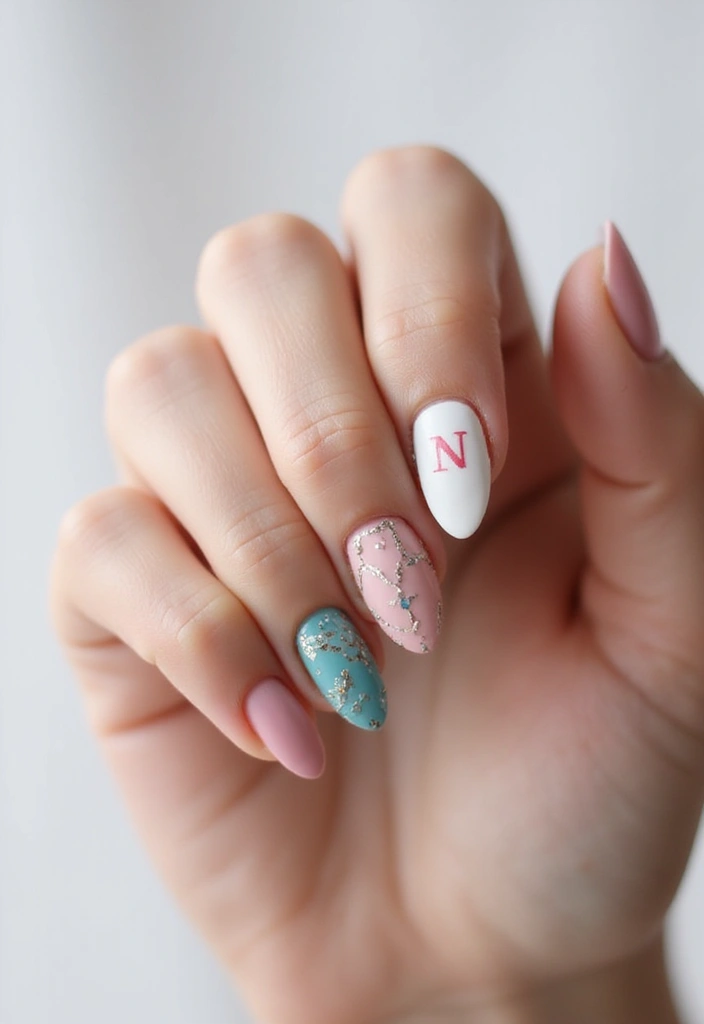28 Matte Finish Nails for a Sleek Look - 27. Custom Nail Art
