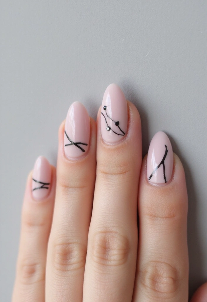 28 Minimalist Nails with a Twist for Late 2025 - 14. Minimalist Graphic Shapes