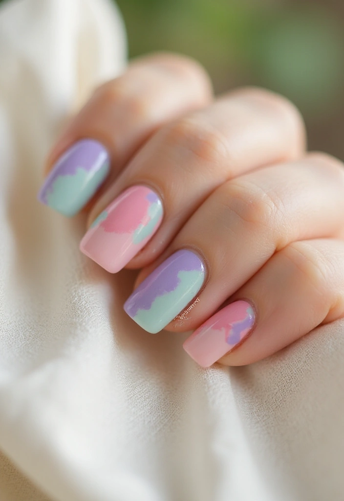 28 Minimalist Nails with a Twist for Late 2025 - 15. Eco-Friendly Watercolor Effect