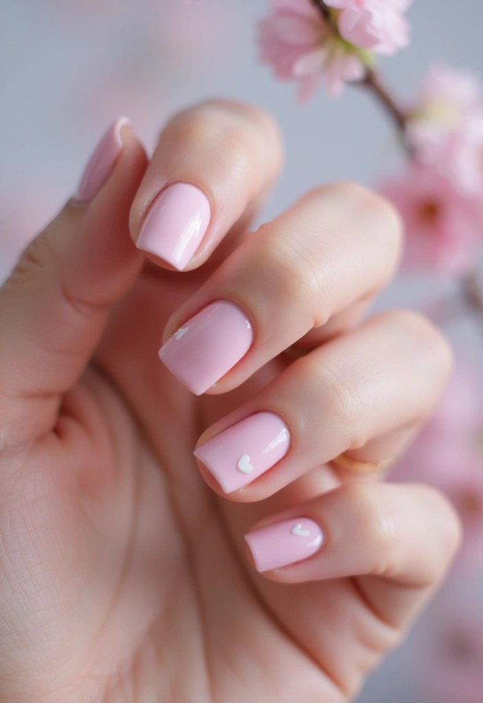 28 Minimalist Nails with a Twist for Late 2025 - 16. Charming Heart Accents