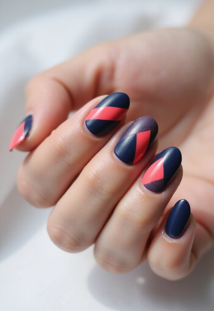 28 Minimalist Nails with a Twist for Late 2025 - 2. Geometric Lines