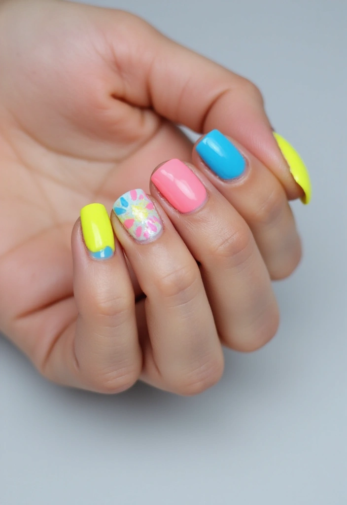 28 Minimalist Nails with a Twist for Late 2025 - 27. Bold Color Accents
