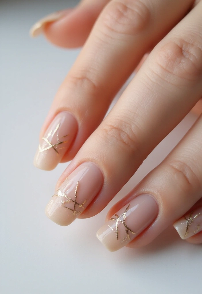 28 Minimalist Nails with a Twist for Late 2025 - 28. Chic Metallic Lines