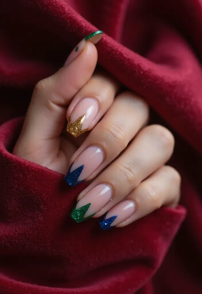 28 Rounded Jelly Amber Nails That Pop - 12. Jewel Tones