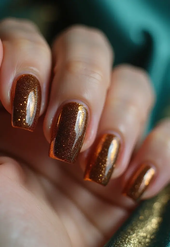 28 Rounded Jelly Amber Nails That Pop - 24. Edgy Chrome