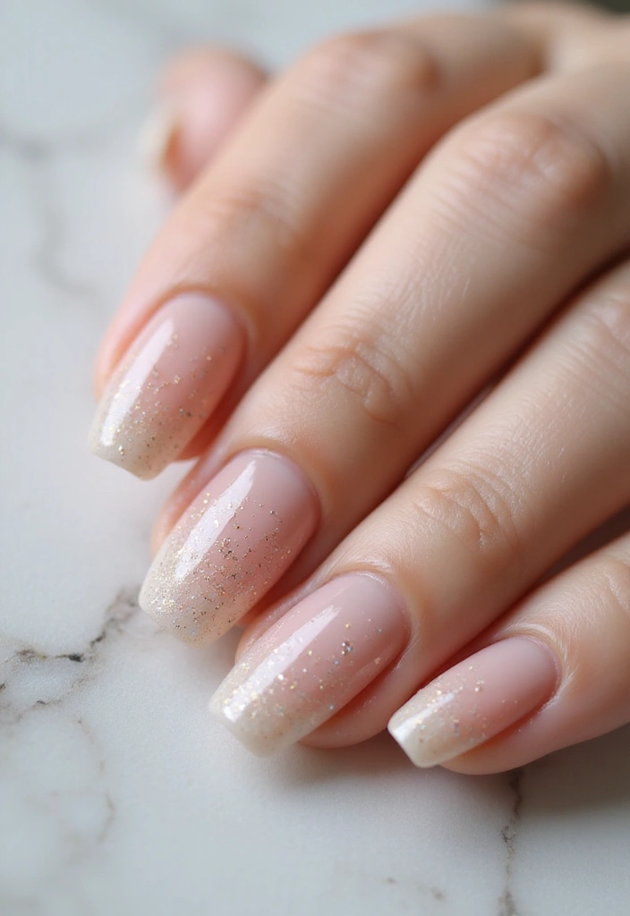 28 Subtle Glitter Nail Ideas for Winter Glam - 11. Minimalist Glitter Lines