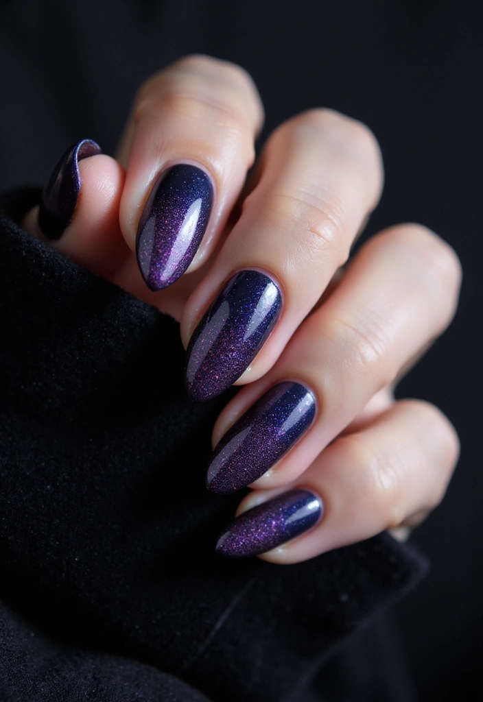 28 Subtle Glitter Nail Ideas for Winter Glam - 2. Twilight Hues