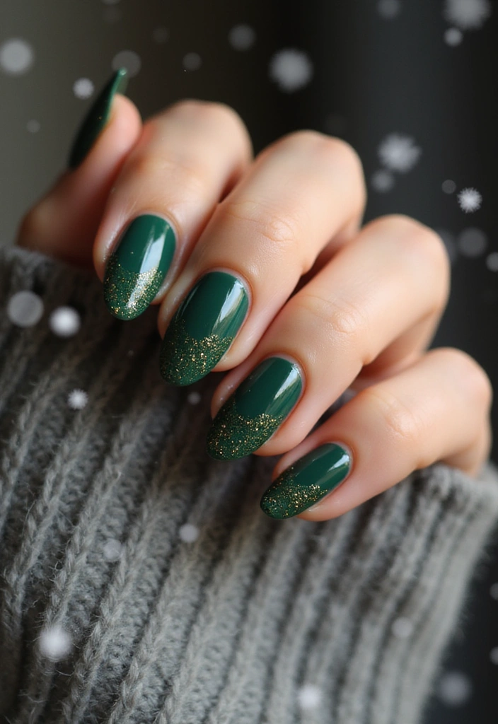 28 Subtle Glitter Nail Ideas for Winter Glam - 25. Velvet Touch