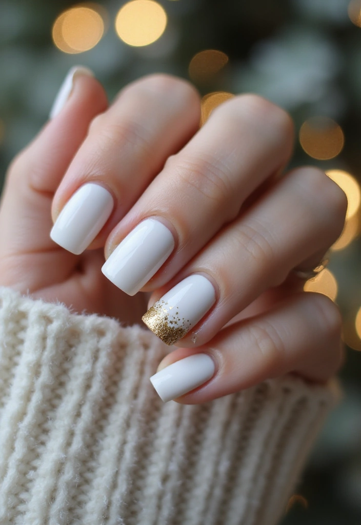 28 Subtle Glitter Nail Ideas for Winter Glam - 28. Elegant White Out