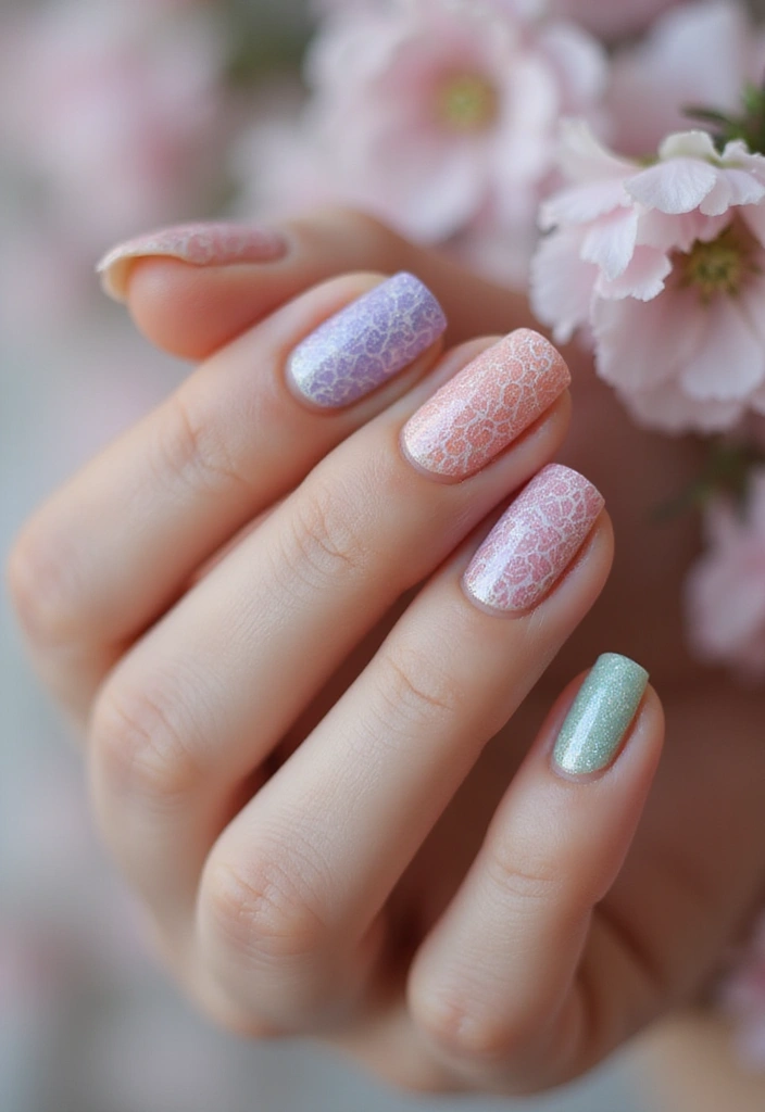 28 Trendy Summer French Nail Designs to Try - 26. Colorful French Lace