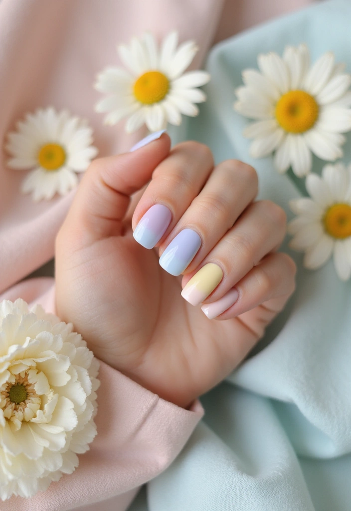 28 Trendy Summer French Nail Designs to Try - 3. Pastel Dreams