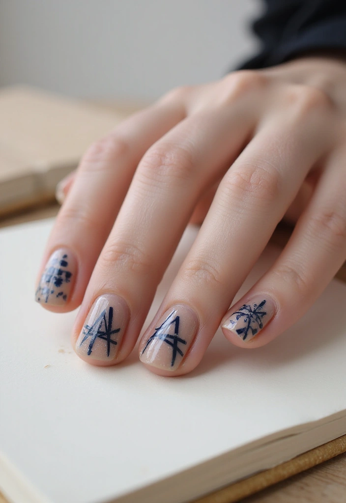 28 Trendy Summer French Nail Designs to Try - 7. Geometric Shapes