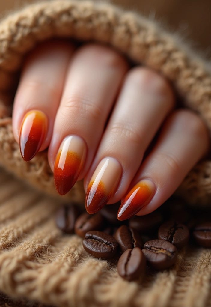 29 Cozy Fall Pumpkin Nail Ideas to Try This October - 2. Pumpkin Spice Ombre