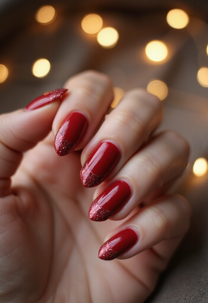 29 Festive Holiday Jewels: Nail Art for Every Party - 1. Ruby Red Sparkle