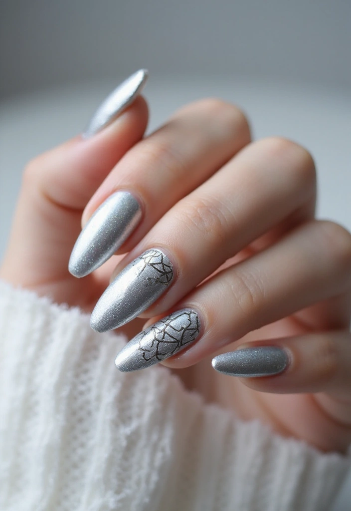 29 Festive Holiday Jewels: Nail Art for Every Party - 19. Chic Metallics