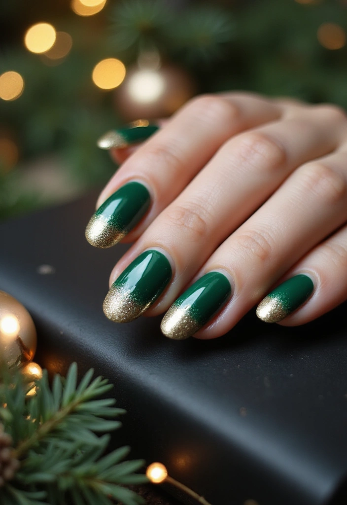 29 Festive Holiday Jewels: Nail Art for Every Party - 2. Emerald Elegance